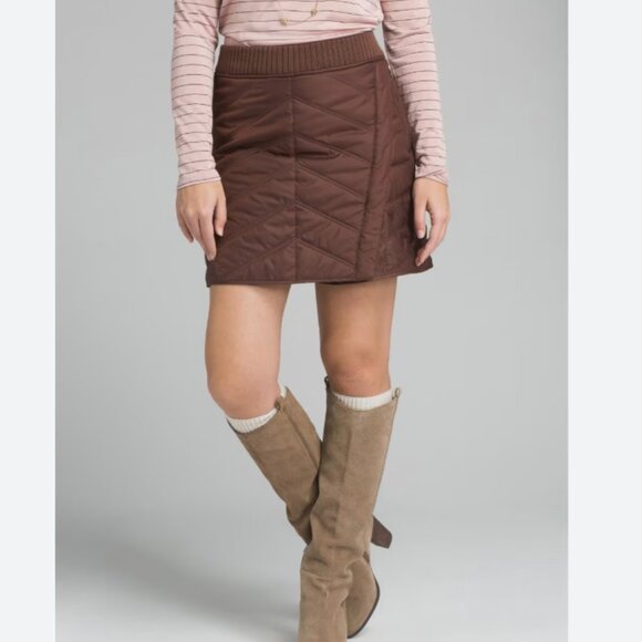 Prana Diva Wrap Puffer Snap Skirt - Picture 1 of 9